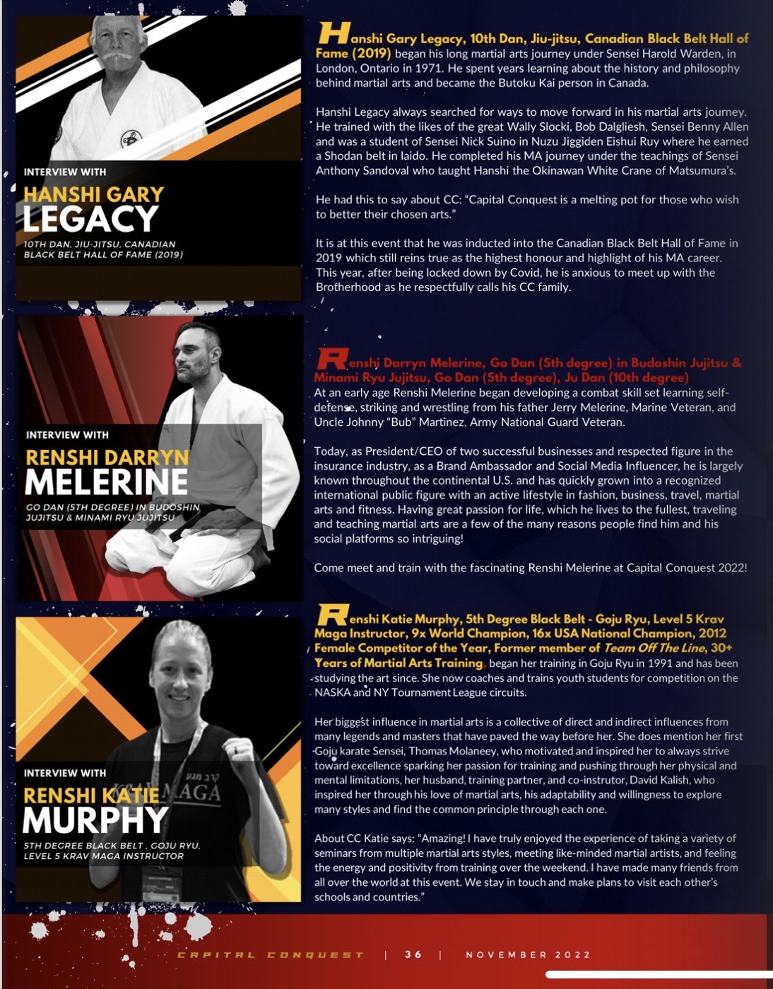 Capital Conquest 2022 feature with Renshi Darryn Melerine wall panel