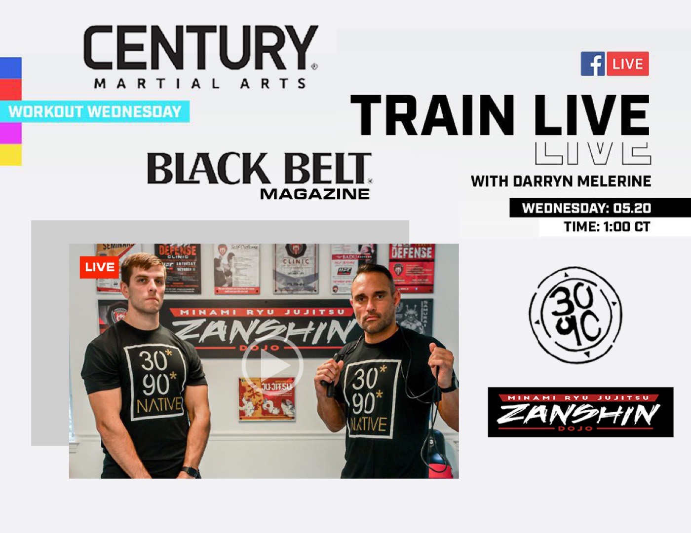 Train Live workout Wednesday wall panel