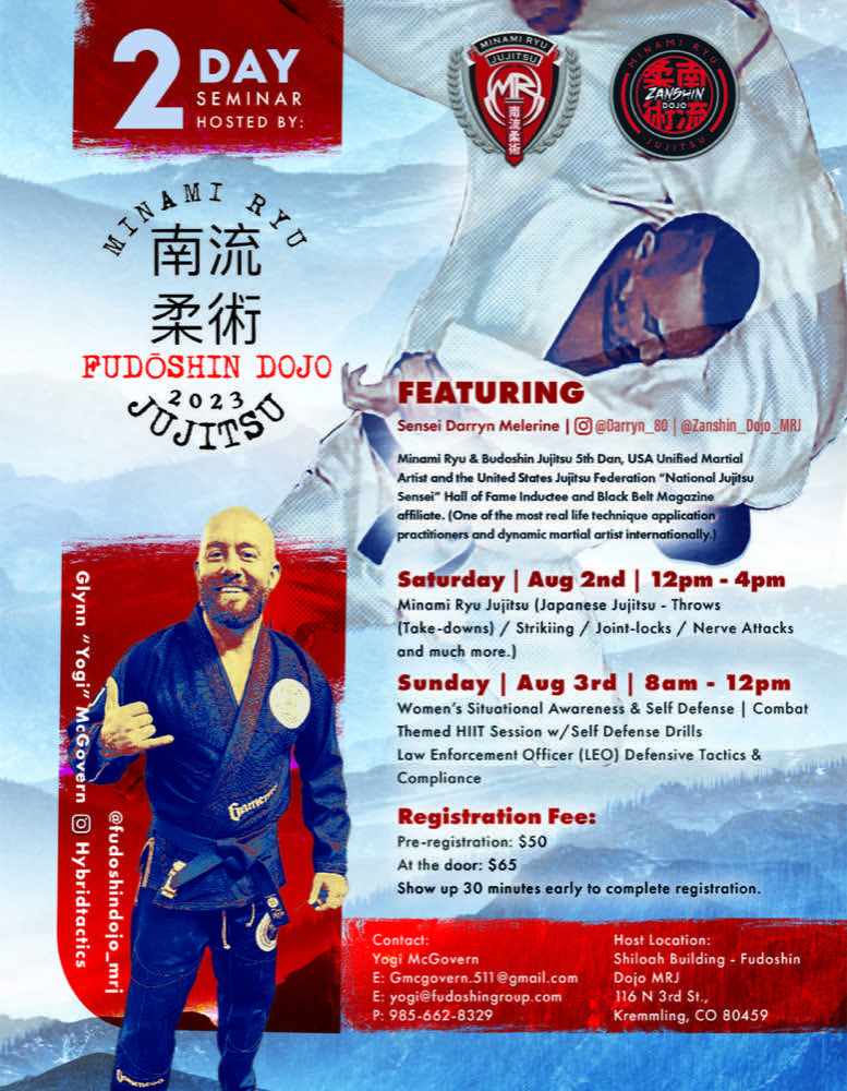 2-Day Seminar · Fudoshin Dojo wall panel at Zanshin Dojo