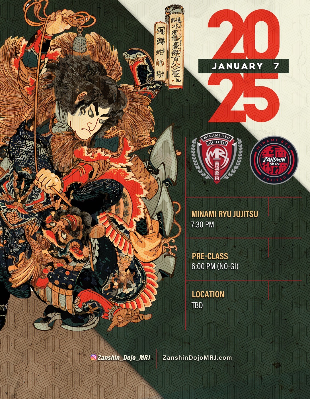 MRJ 2025 wall panel at Zanshin Dojo