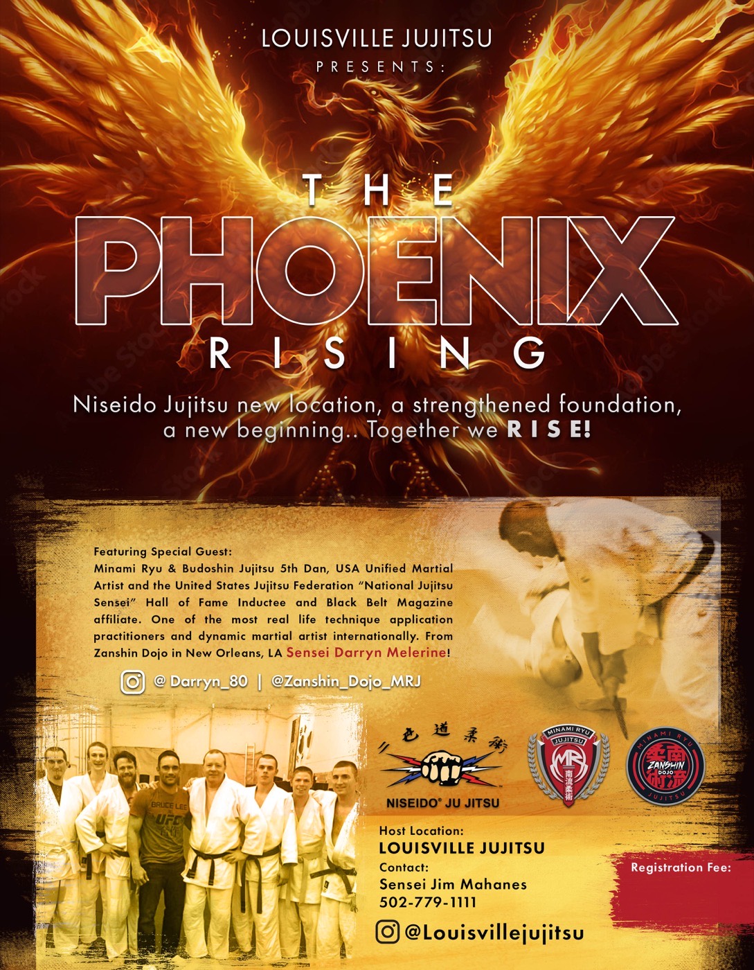 Phoenix Rising 2023 wall panel at Zanshin Dojo