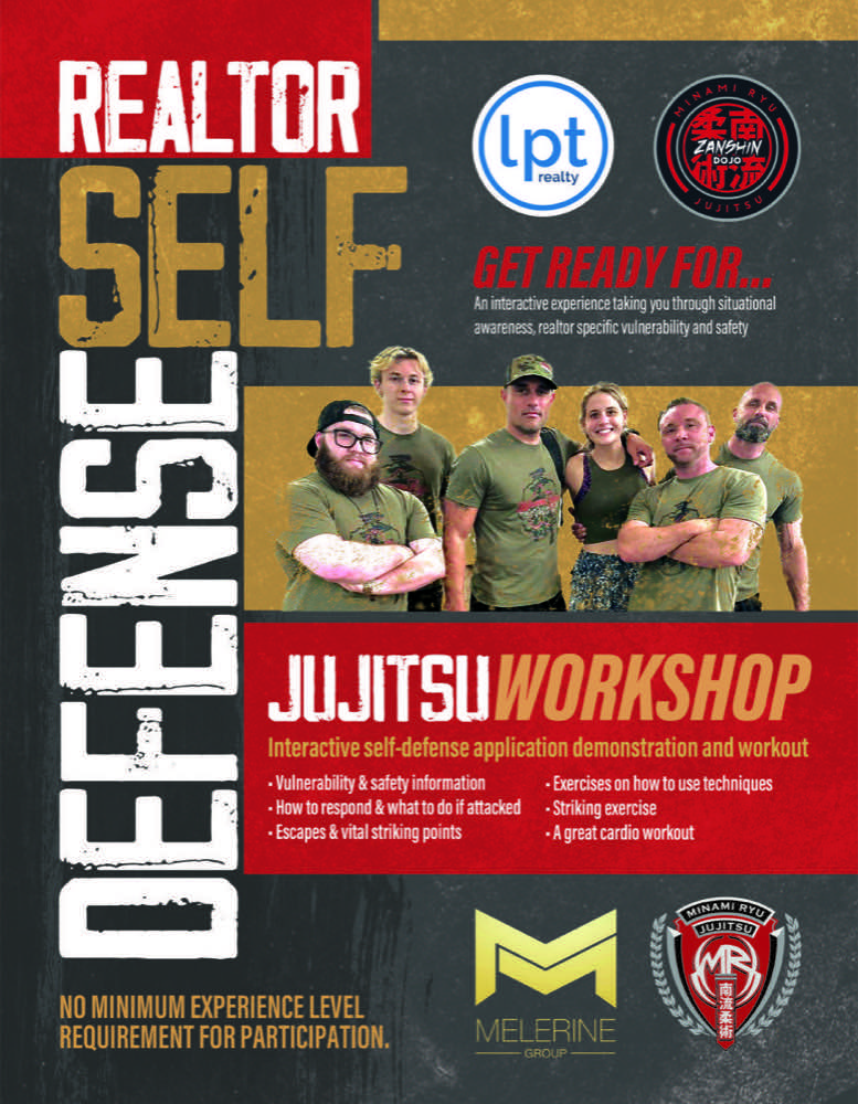 Realtor Jujitsu 2024 wall panel at Zanshin Dojo